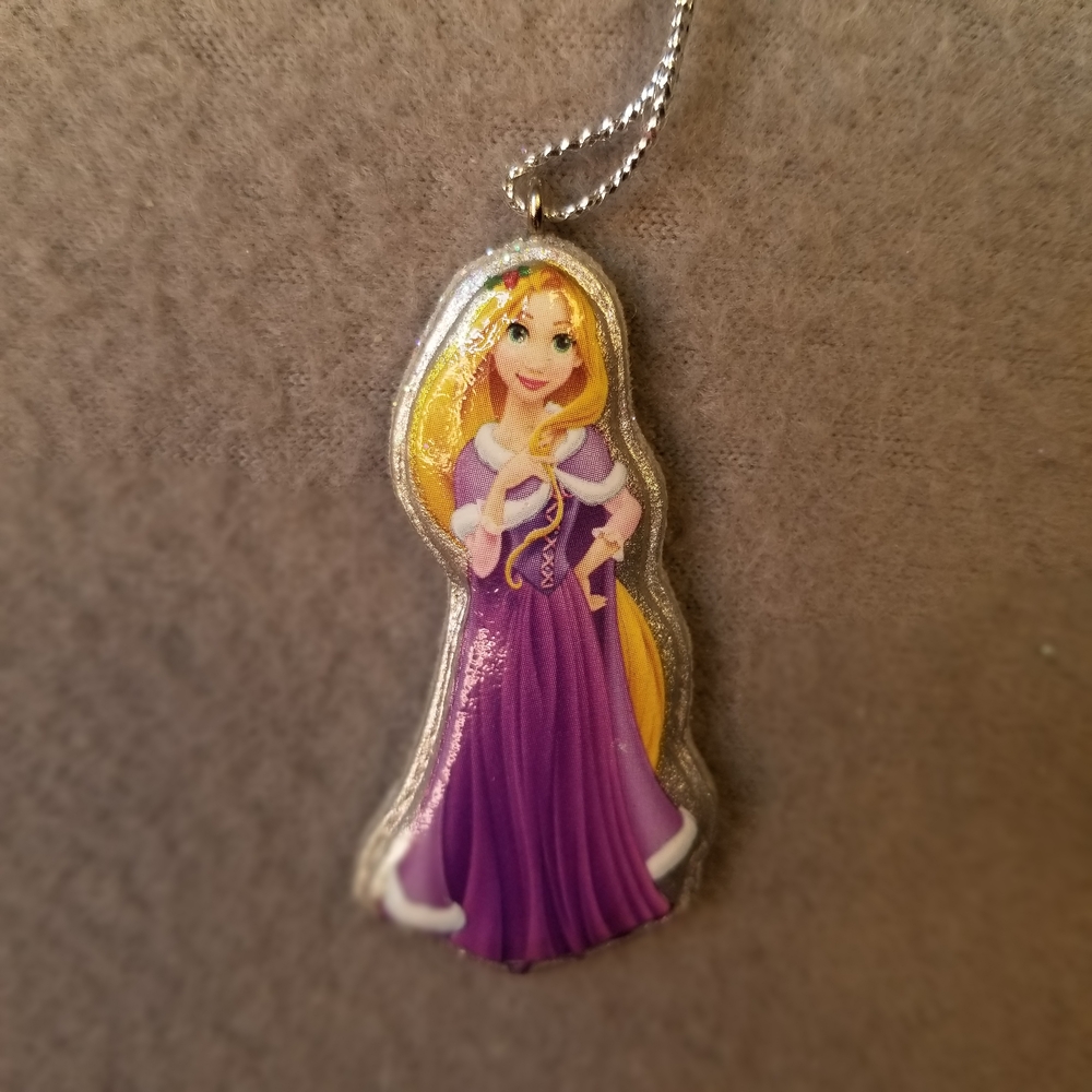 Set of 4 Disney Princess Christmas Ornaments Snow White Rapunzel Belle Tiana - Picture 5 of 10
